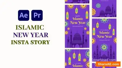 Videohive Islamic New Year Instagram Story Elements template preview