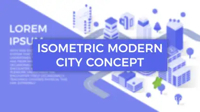 Isometric Modern City Concept Elements template preview
