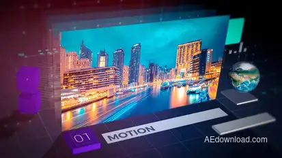 Isometric Slideshow Video Displays template preview