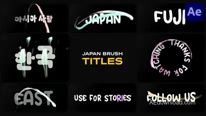 Japan Brush Titles for After Effects Titles template preview