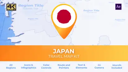 Japan Map - Japan Travel Map Video Displays template preview