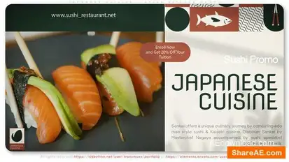 Japanese Cuisine - Asian Kitchen Promo Openers template preview