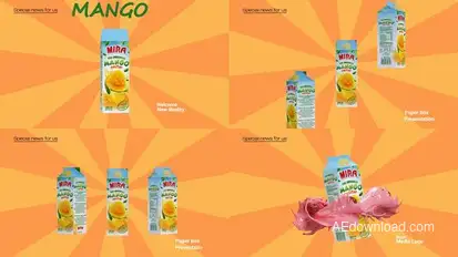 Juice and Milk Drink Box Mockup Product Promo template preview