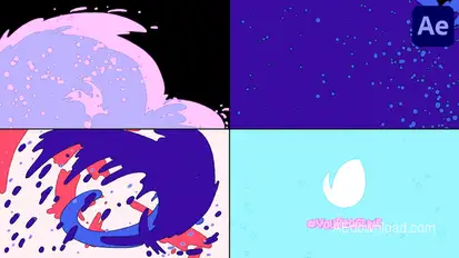 Juicy Liquid Logo for After Effects Logo Stings template preview