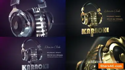 Karaoke Club Logo Logo Stings template preview