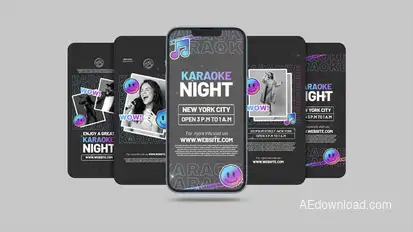 Karaoke Party Instagram Reel Product Promo template preview
