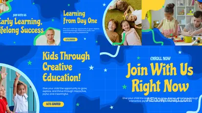 Kids Academic Video Displays template preview