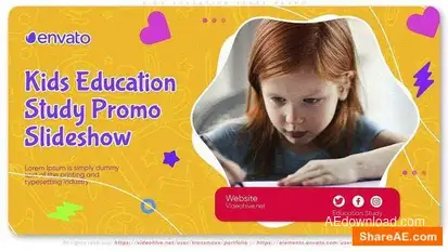 Kids Education Study Promo Openers template preview