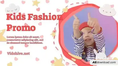 Videohive Kids Fashion Promo Sale Slideshow Openers template preview