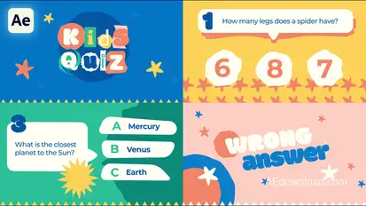 Kids Quiz Presentation Openers template preview