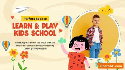 Kids School Slideshow Openers template preview