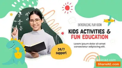 Kids Slides Promo Openers template preview