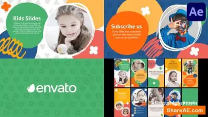 Kids Slideshow for After Effects Openers template preview