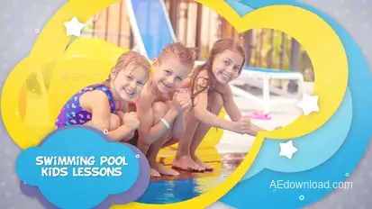 Kids Summer Camp Slideshow Video Displays template preview