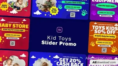 Kids Toys Slider Promo Openers template preview