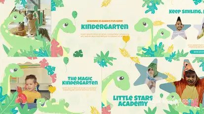 Kindergarten Dinosaurs Elements template preview