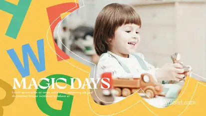 Kindergarten Promo Opener | Kids Slideshow Openers template preview