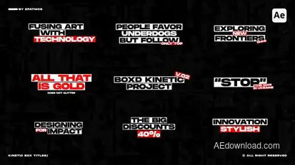 Kinetic Box Titles v2.0 | AE Titles template preview