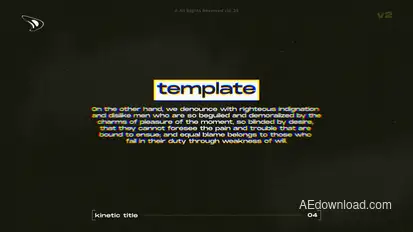 Kinetic Glitch Titles v2 / AE Titles template preview