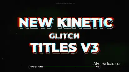 Kinetic Glitch Titles v3 / AE Titles template preview