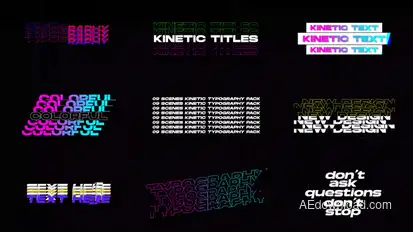 Kinetic Gradient +RGB | After Effects Titles template preview