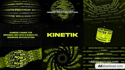 Kinetic Posters Titles template preview