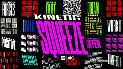 Kinetic Squeeze Titles Titles template preview