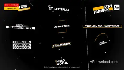 Kinetic Text Titles template preview