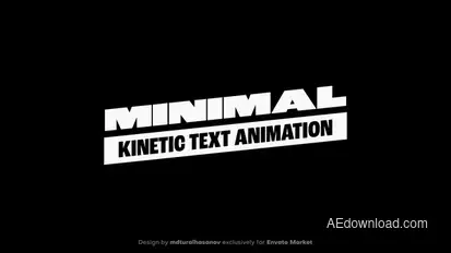 Kinetic Text Animation Titles template preview