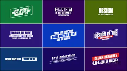 Kinetic Text Animation Titles template preview