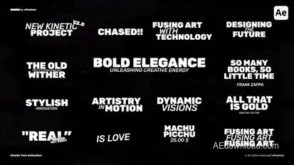 Kinetic Text Animation | AE Titles template preview
