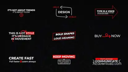 Kinetic Text Animation | After Effects Titles template preview