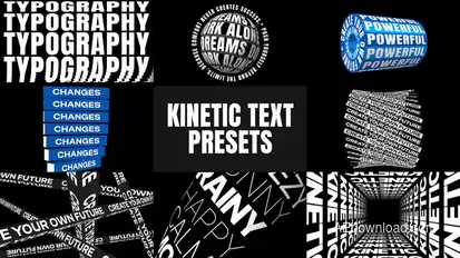 Kinetic Text Animations Pack Titles template preview