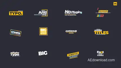 Kinetic Text Animations V 0.4 Titles template preview