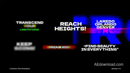 Kinetic Text Animator | AE Titles template preview
