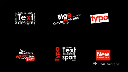 Kinetic text Titles template preview