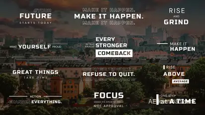 Kinetic Text Title Titles template preview