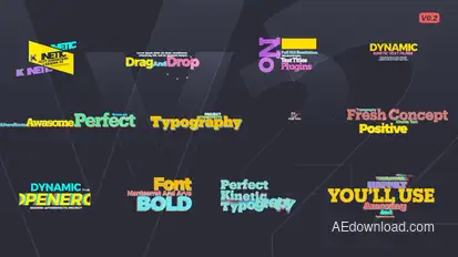 Kinetic Text V2 Titles template preview