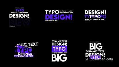 Kinetic Text Ver 2 Titles template preview