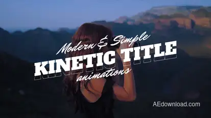 Kinetic Title Animations Titles template preview