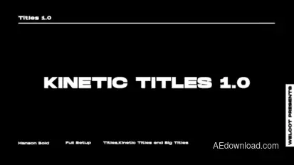 Kinetic Titles 1,0 | After Effects Titles template preview