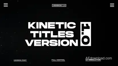 Kinetic Titles 2.0 | After Effects Titles template preview