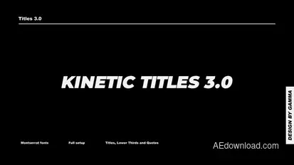Kinetic Titles 3,0 | After Effects Titles template preview
