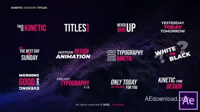 Kinetic Titles Titles template preview