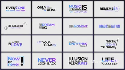 Kinetic Titles Titles template preview