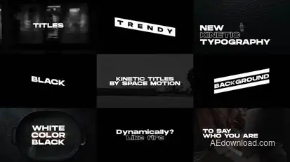 Kinetic Titles | AE Template Titles template preview