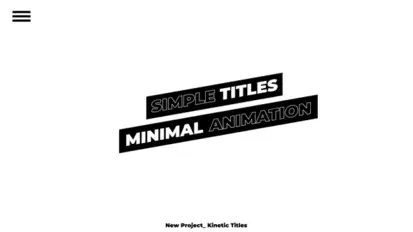 Kinetic Titles | After Effects Titles template preview