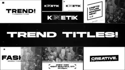 Kinetic Titles | After Effects Titles template preview