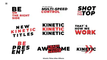 Kinetic Titles | After Effects Titles template preview