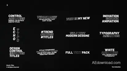 Kinetic Titles Animation | After Effects Titles template preview